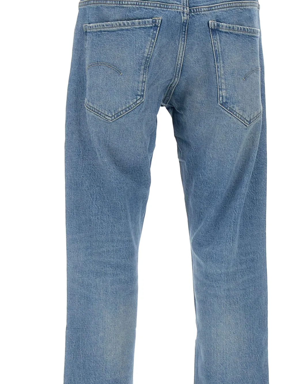G-Star RAW Straight jeans met logopatch Blauw