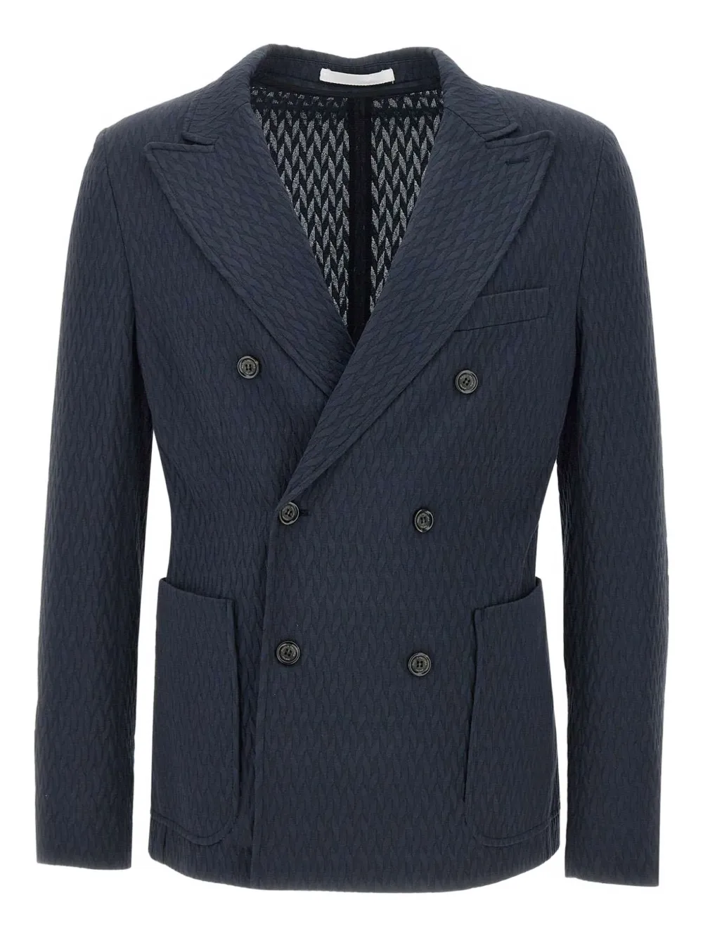 Paolo Pecora patterned-jacquard blazer | Blue | Image 1