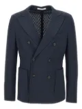 Paolo Pecora patterned-jacquard blazer - Blue