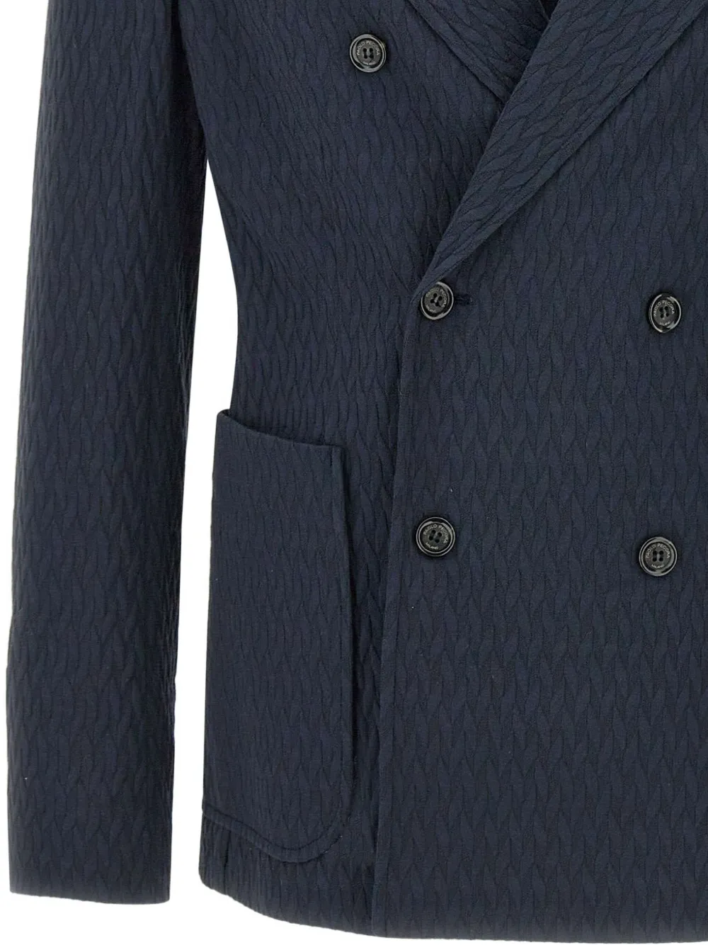 Paolo Pecora Blazer met jacquard Blauw