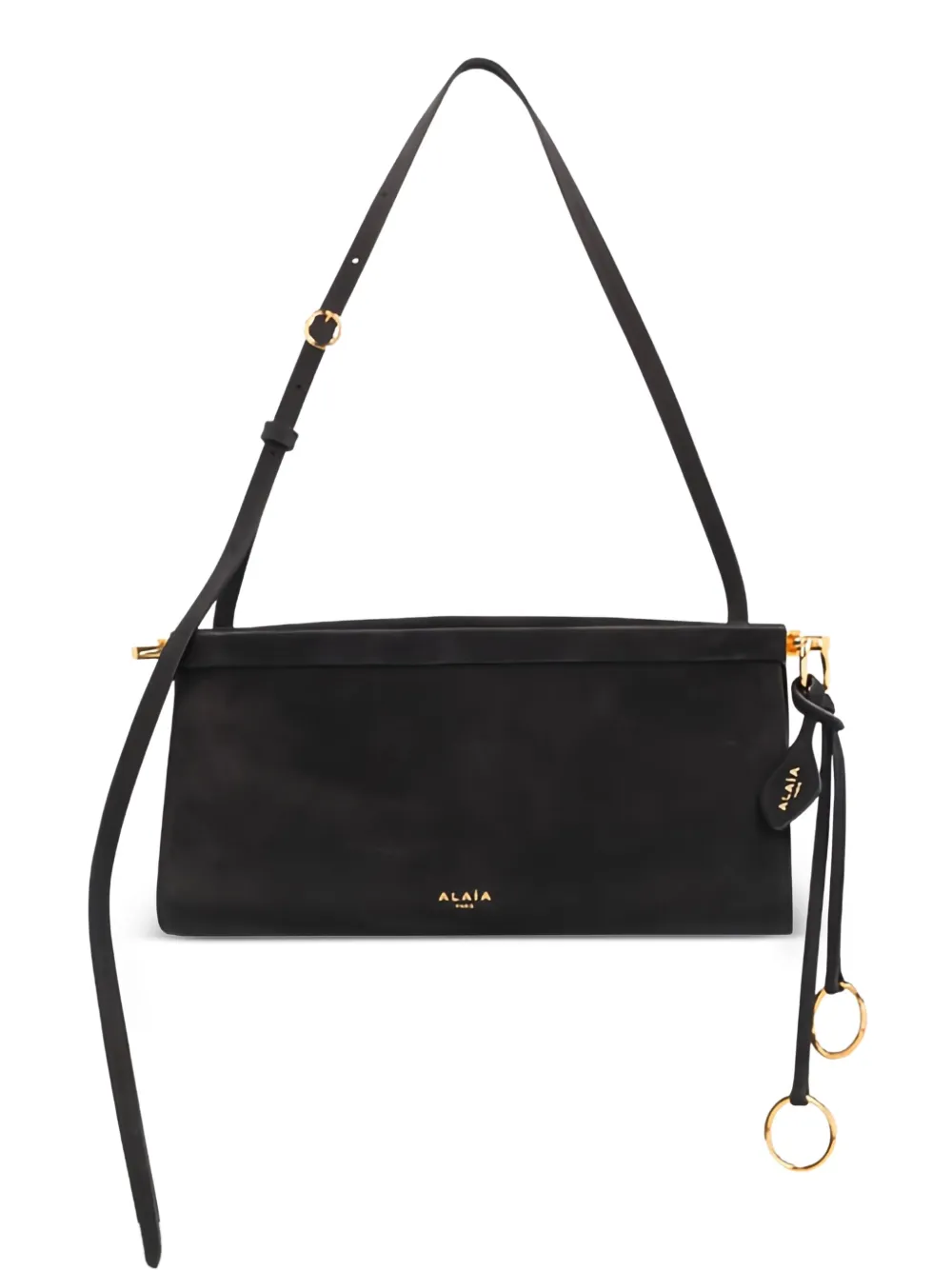 Alaïa small Le Click East-West suede shoulder bag | Black | Image 1