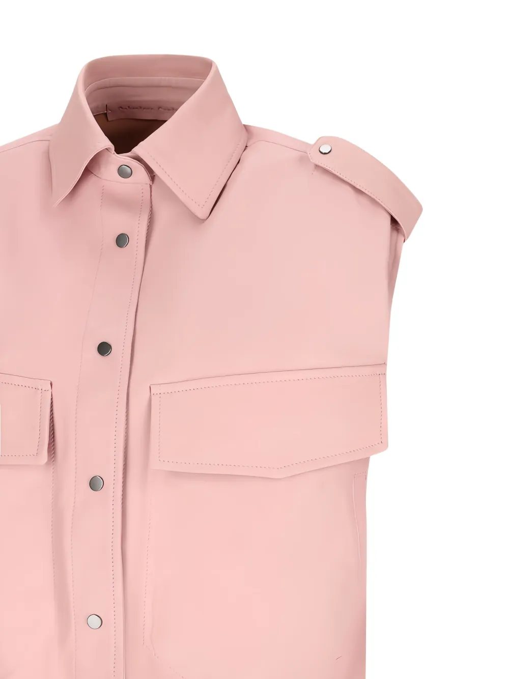Salvatore Santoro Leren gilet Roze