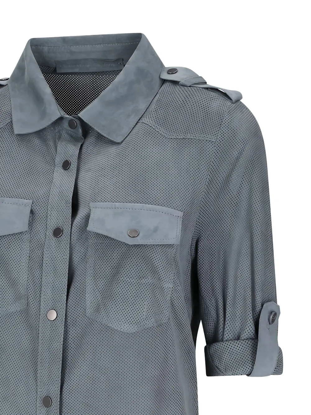 Salvatore Santoro leather shirt Grijs