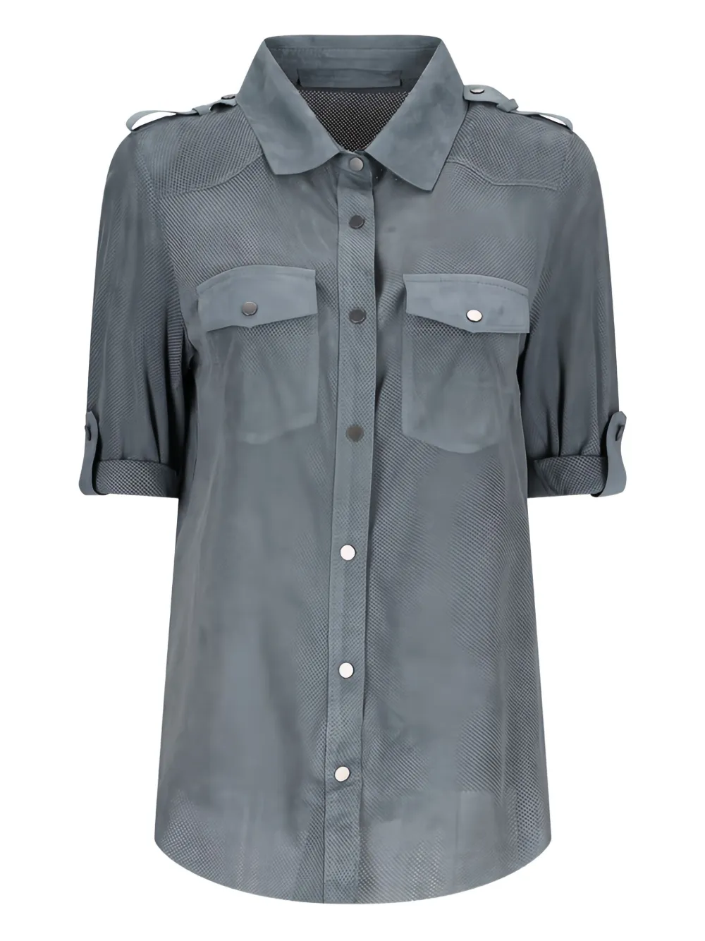 Salvatore Santoro leather shirt Grijs