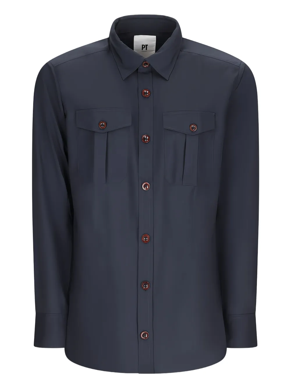 PT Torino Button-down overhemd met dubbele zak 370