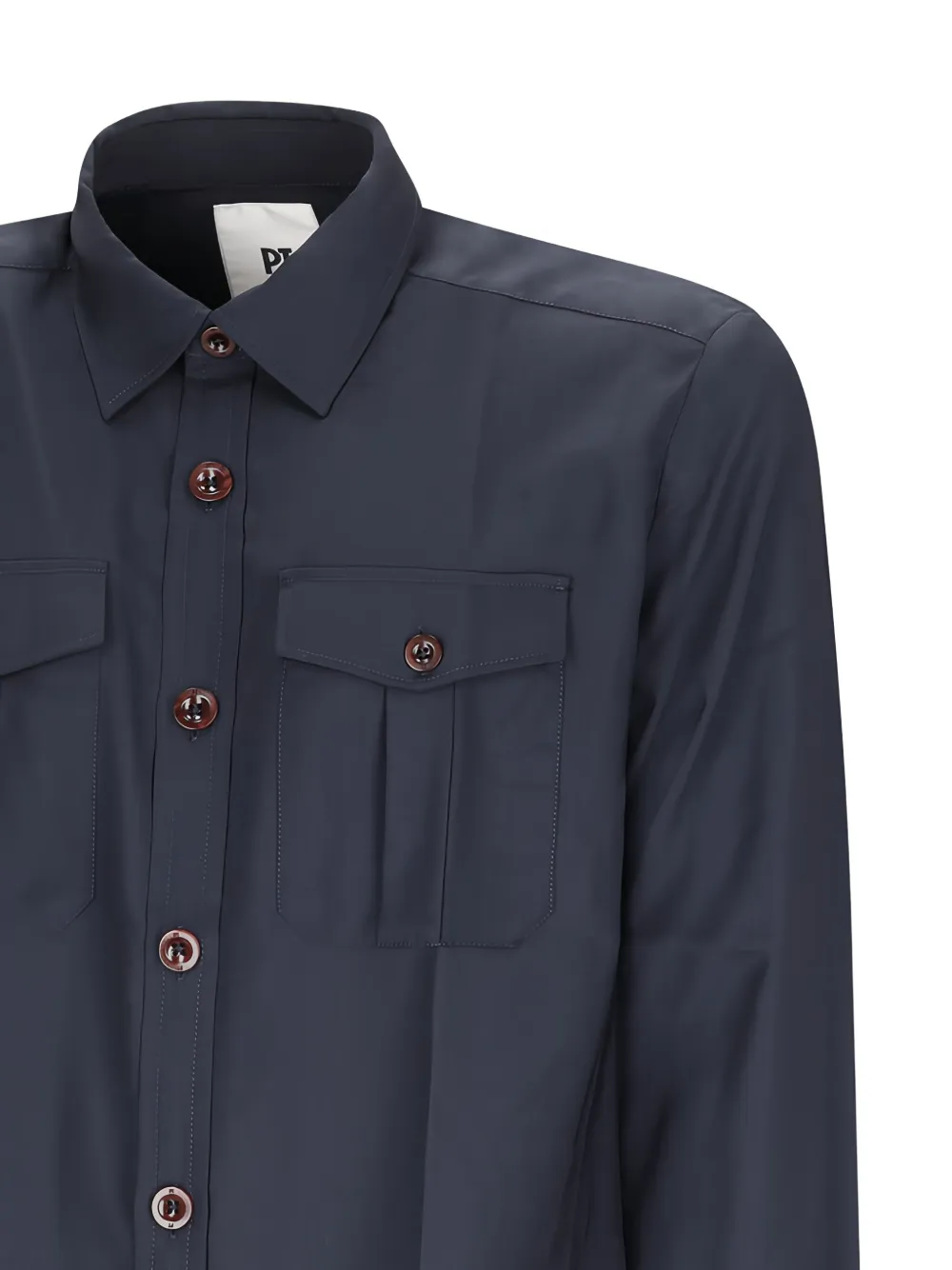 PT Torino Button-down overhemd met dubbele zak 370