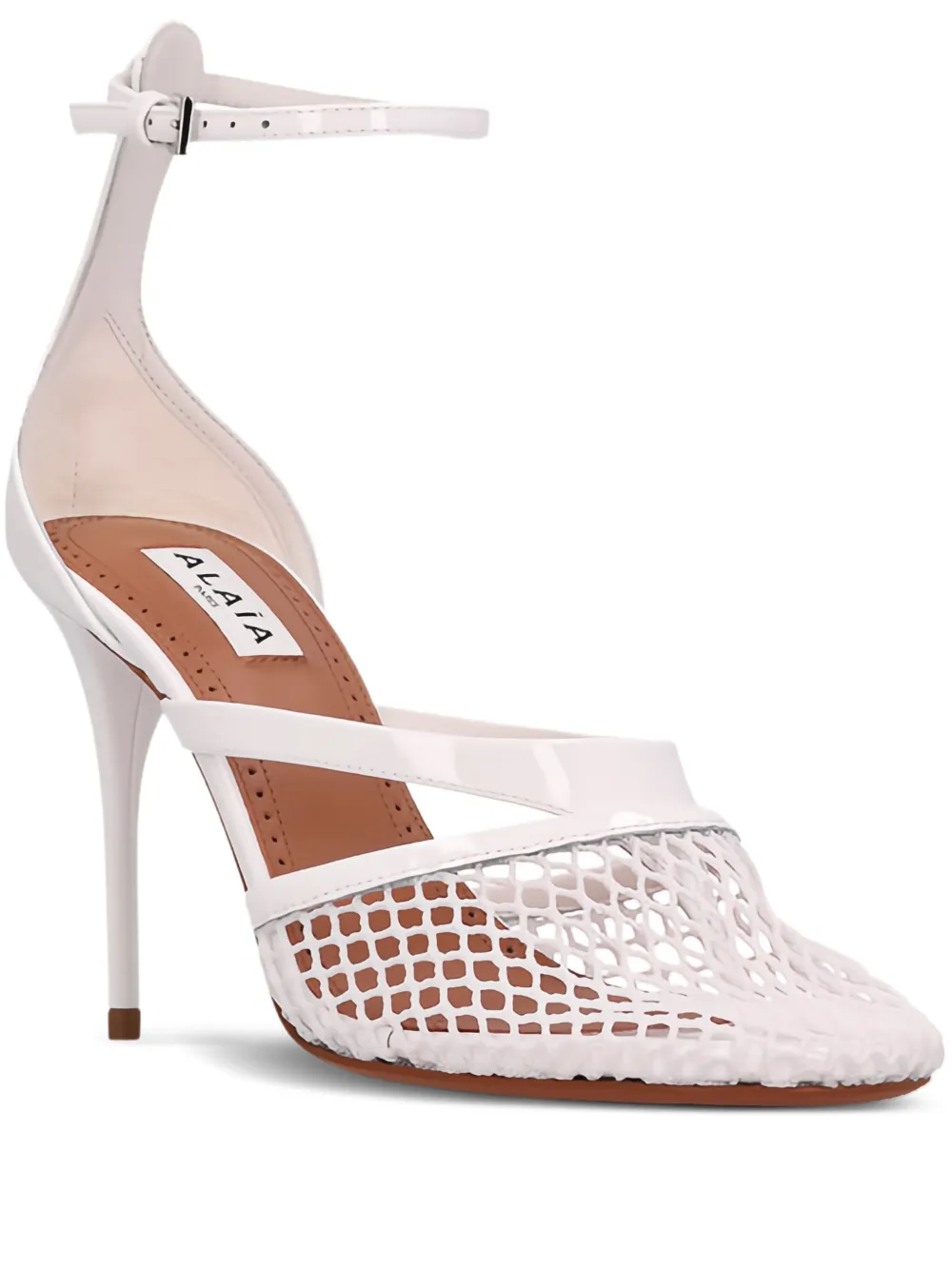 Alaïa 90mm Infradito fishnet leather sandals | Image 1