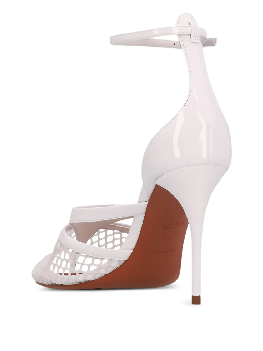 Alaïa 90mm Infradito fishnet leather sandals | Heeled Pumps | Image 2
