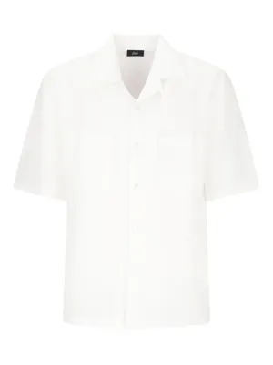 Palm Angels curved-logo Classic Shirt | White | FARFETCH