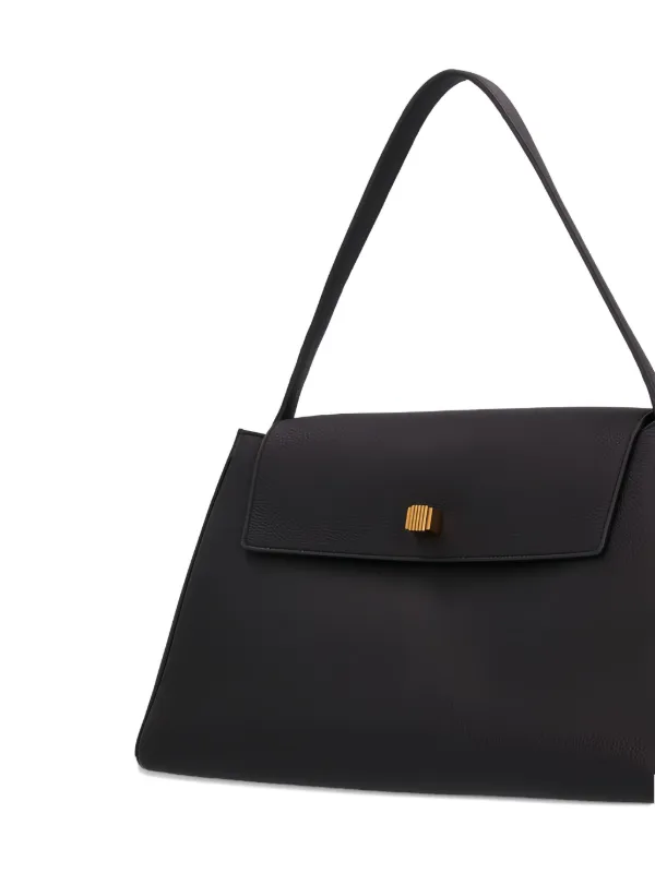 【関税込み】KHAITE ブラック Audrey トップハンドル バッグ Audrey Top Handle Bag in Black Pebbled Leather – KHAITE
