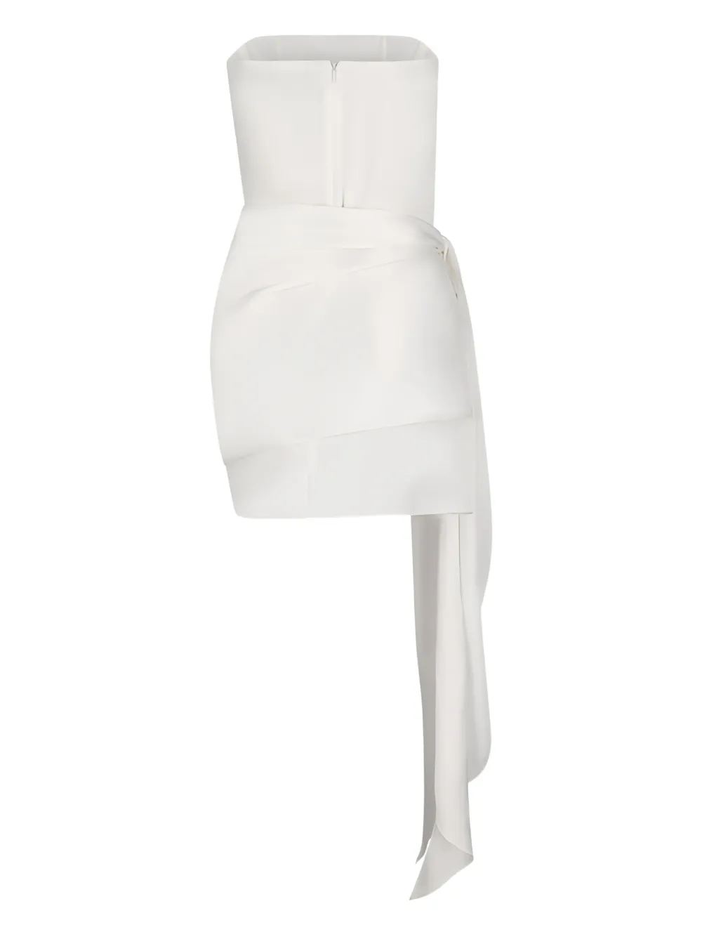 David Koma tie strapless mini dress - Wit