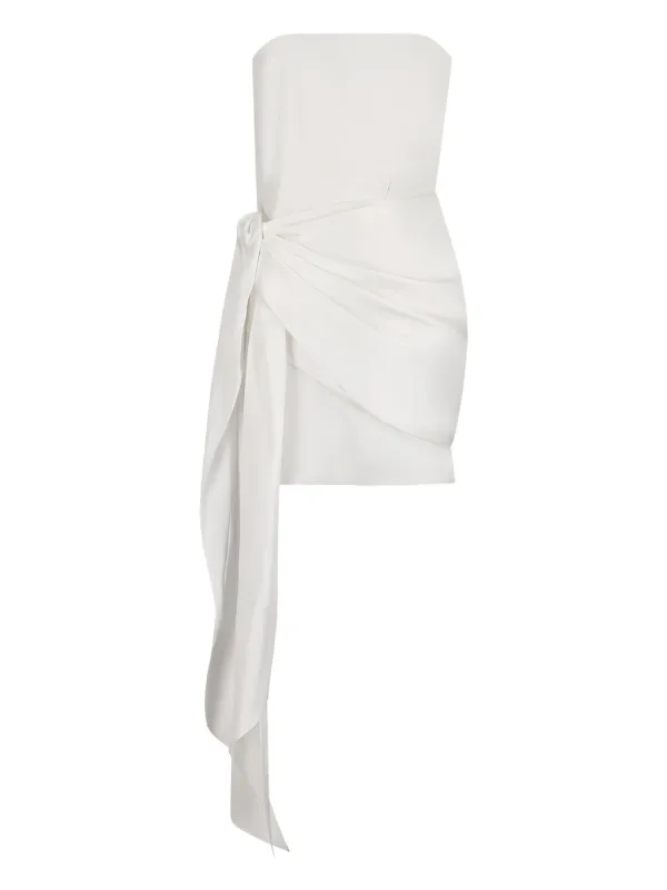 David Koma Tie Strapless Mini Dress | White | FARFETCH