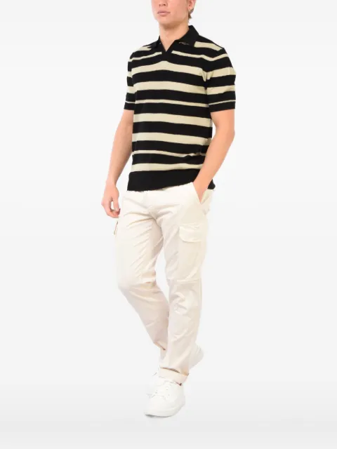 Hosio playera tipo polo manga corta con rayas estampadas