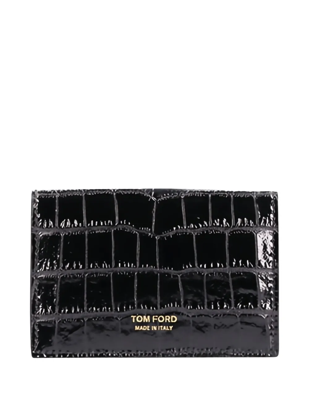 TOM FORD T-Line Croco card holder Zwart