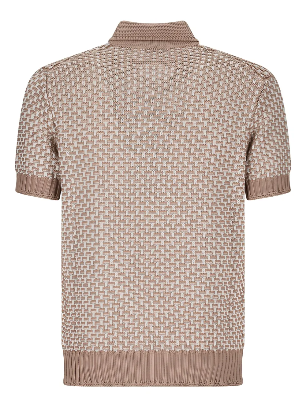 Zegna textured-knit polo shirt - Beige