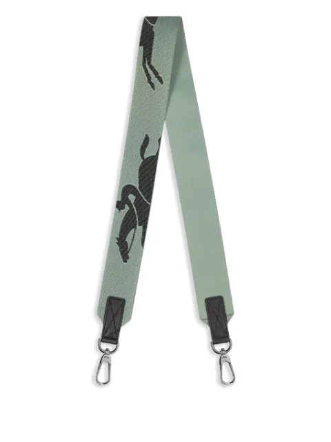 Longchamp logo-jacquard canvas shoulder strap
