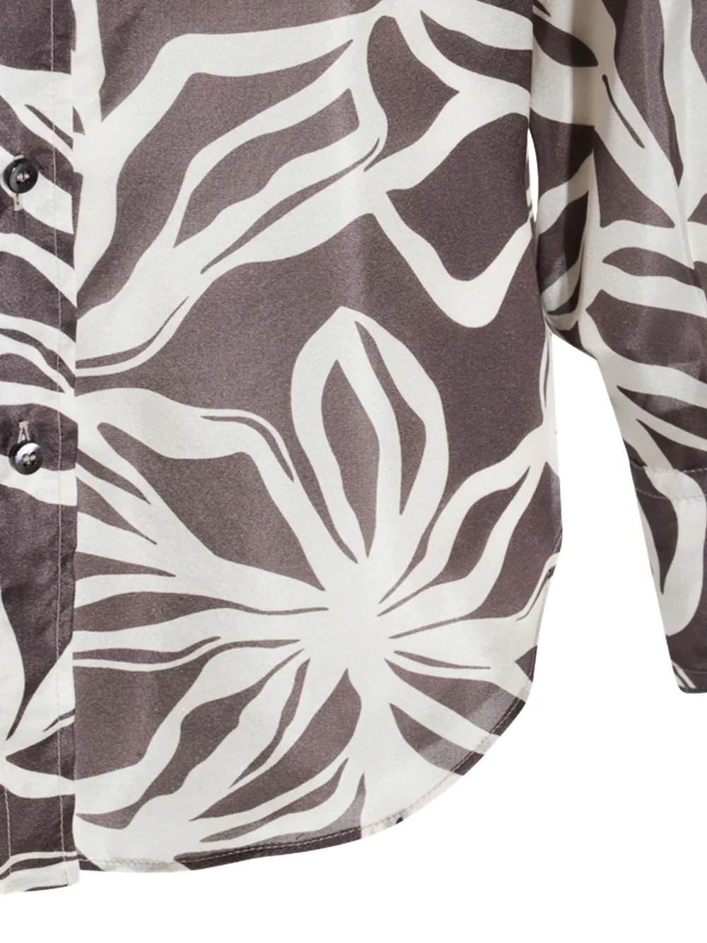 Brunello Cucinelli Shirt met bloemenprint Bruin