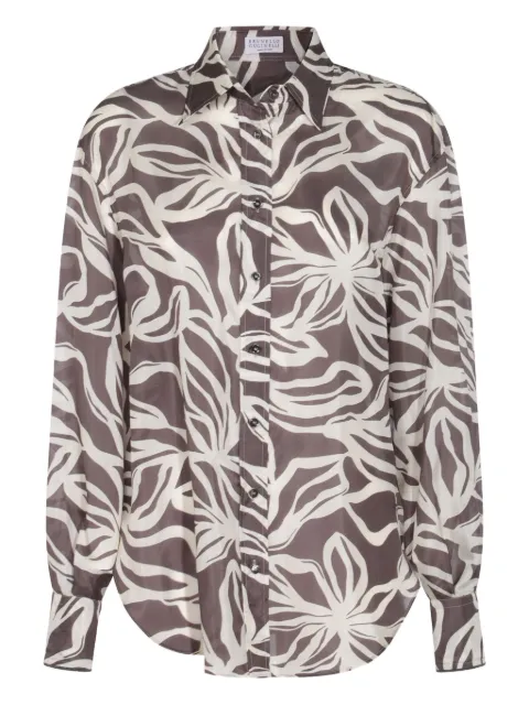 Brunello Cucinelli floral-print shirt