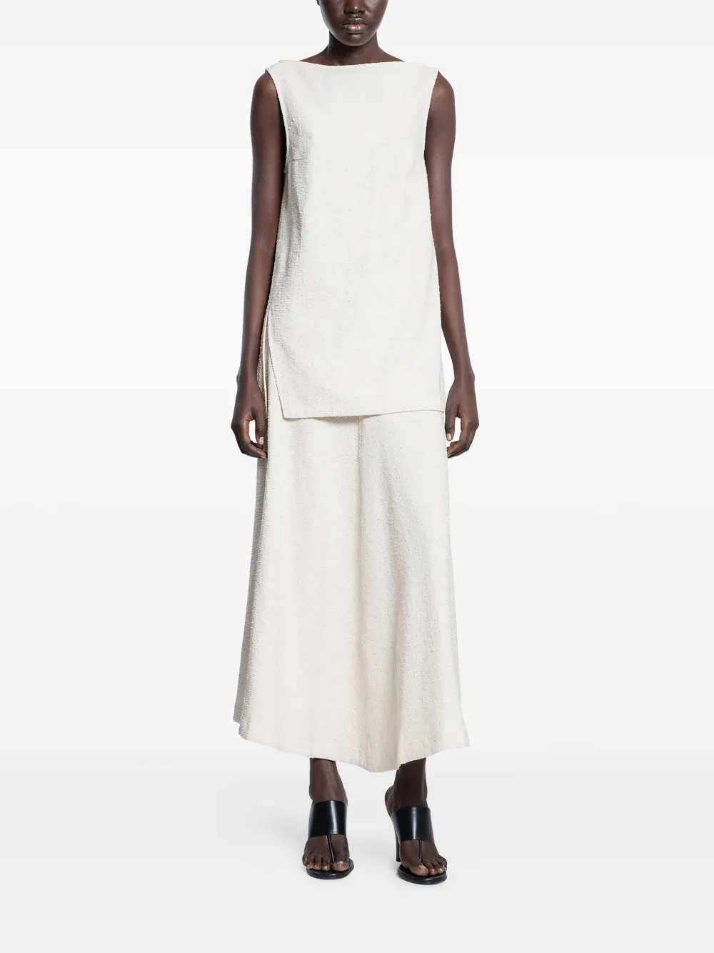 Studio Nicholson boat-neck sleeveless top - Beige