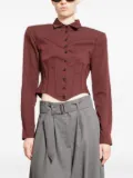 Magda Butrym cropped corset shirt - Red