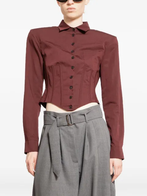 Magda Butrym cropped corset shirt