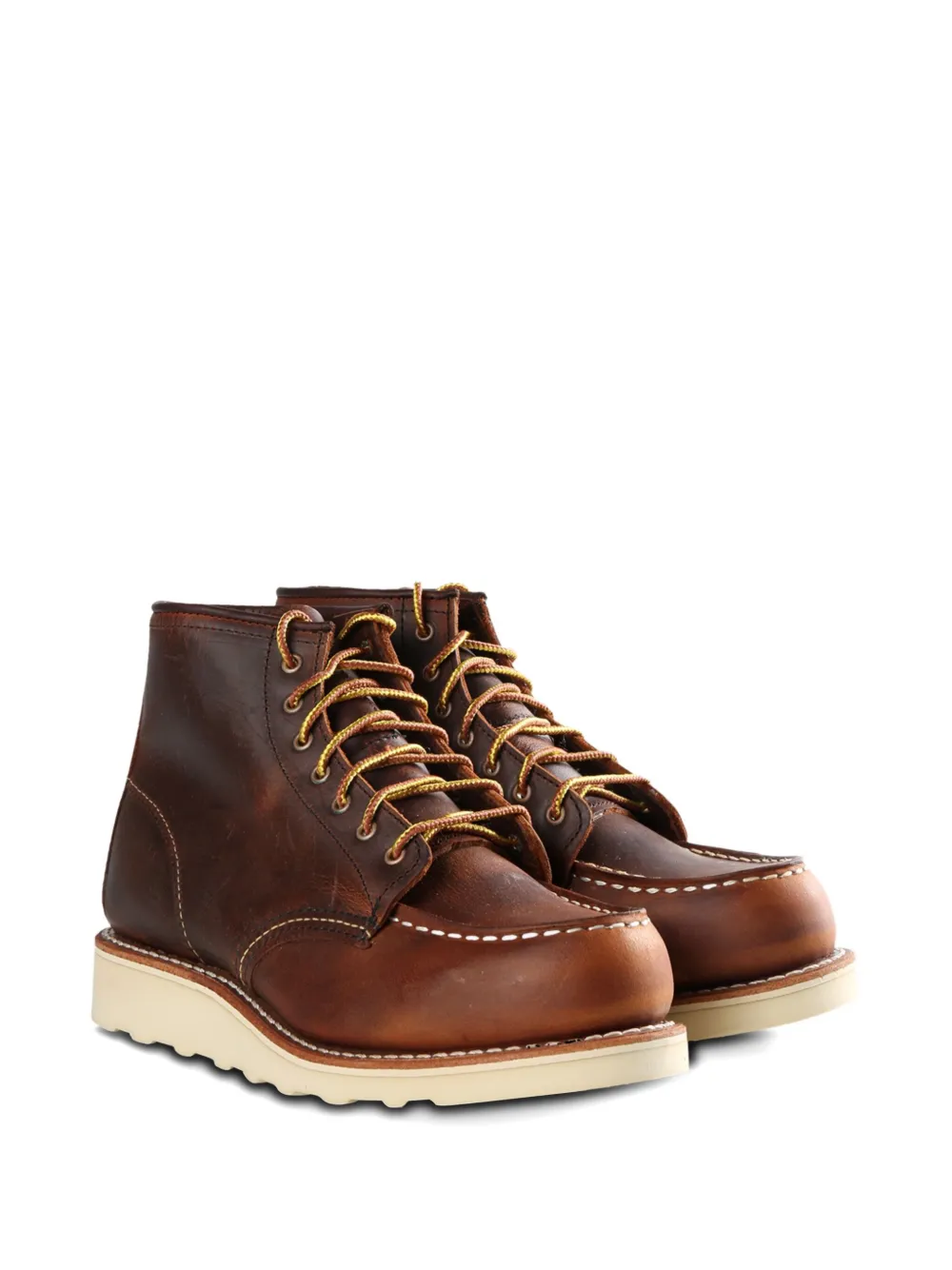 Red Wing Shoes lace-up leather work boots Brown