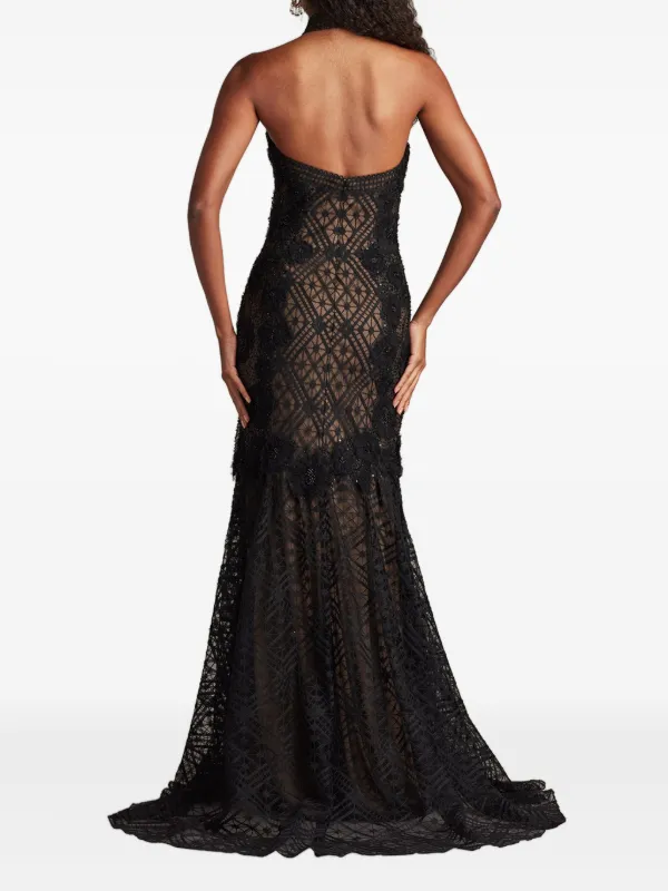 新品☆TADASHI SHOJI サイズ6 ブラック Tadashi Shoji Beaded Lace Evening Gown | Black | FARFETCH