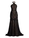Tadashi Shoji beaded lace evening gown - Black