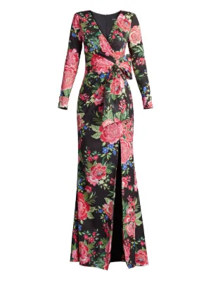 Alice + Olivia Delora floral-print long-sleeve Maxi Dress | Green | FARFETCH