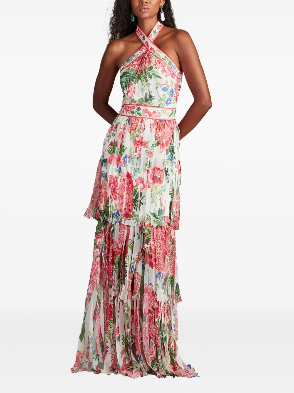 Tadashi Shoji Jurk met bloemenprint - Wit