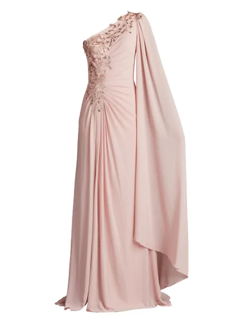 Tadashi Shoji Sonora asymmetrical draped gown
