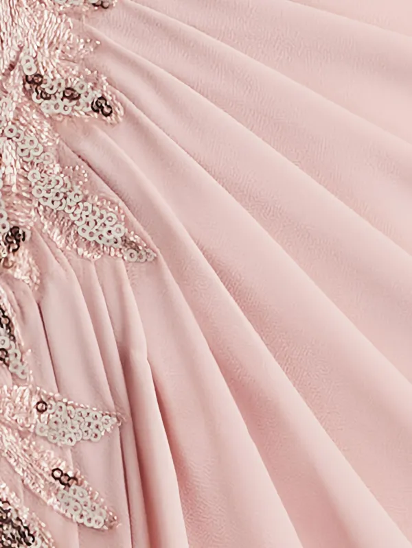 Seraphine Pleated Portrait Collar Gown | Tadashi Shoji