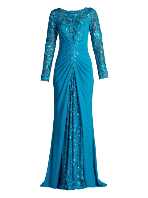 Tadashi Shoji Whitley sequin-embellished floral gown