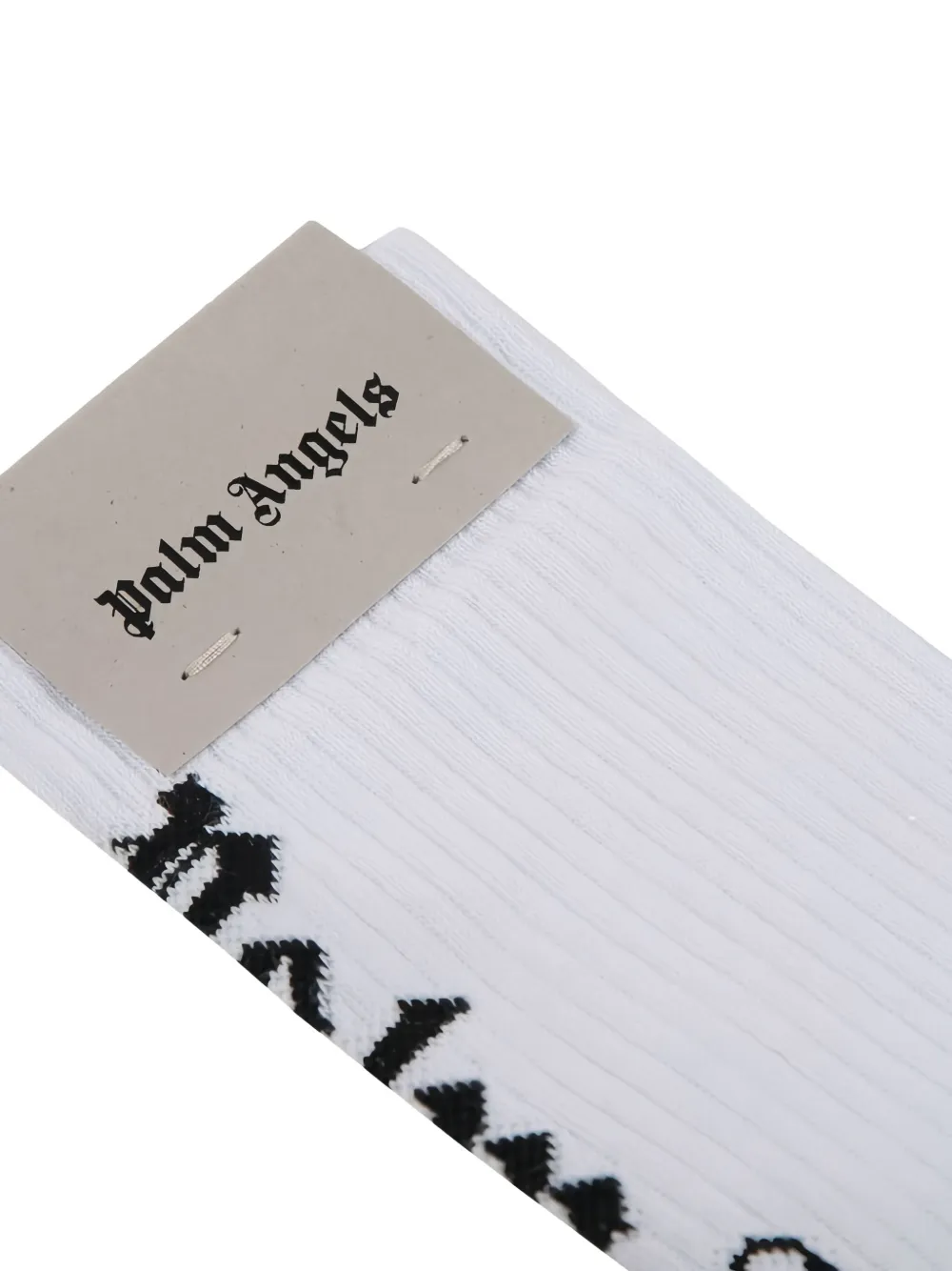 Palm Angels Logo-detail Cotton-blend Socks In White