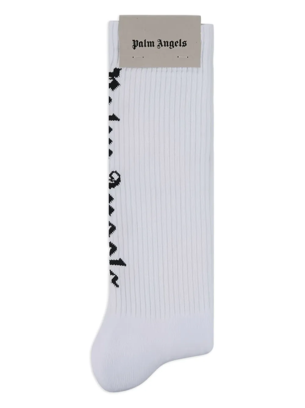 Palm Angels logo-detail cotton-blend socks | White | Image 1