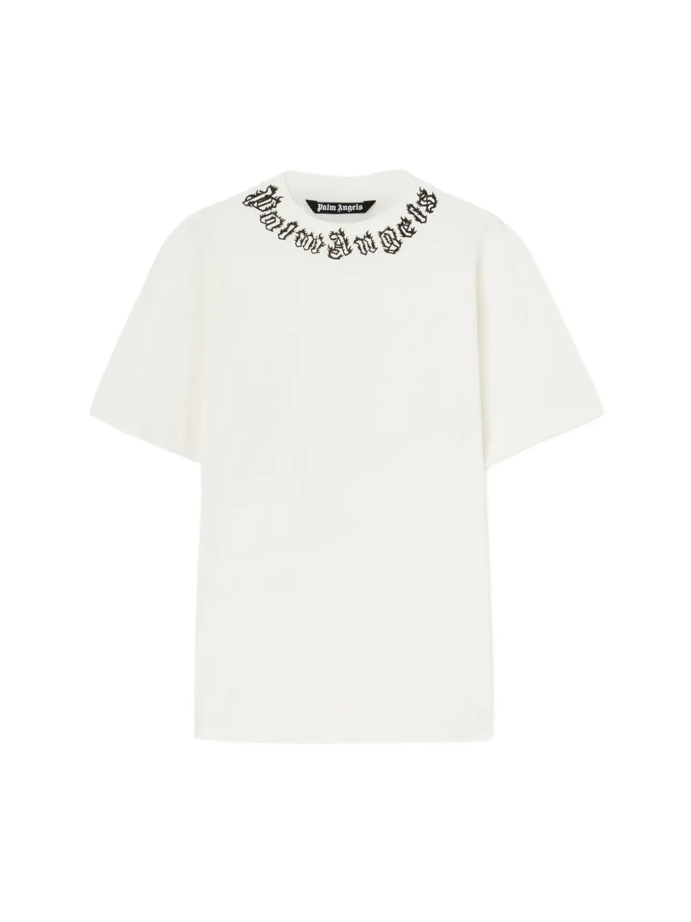 Palm Angels logo-embroidered T-shirt - Wit