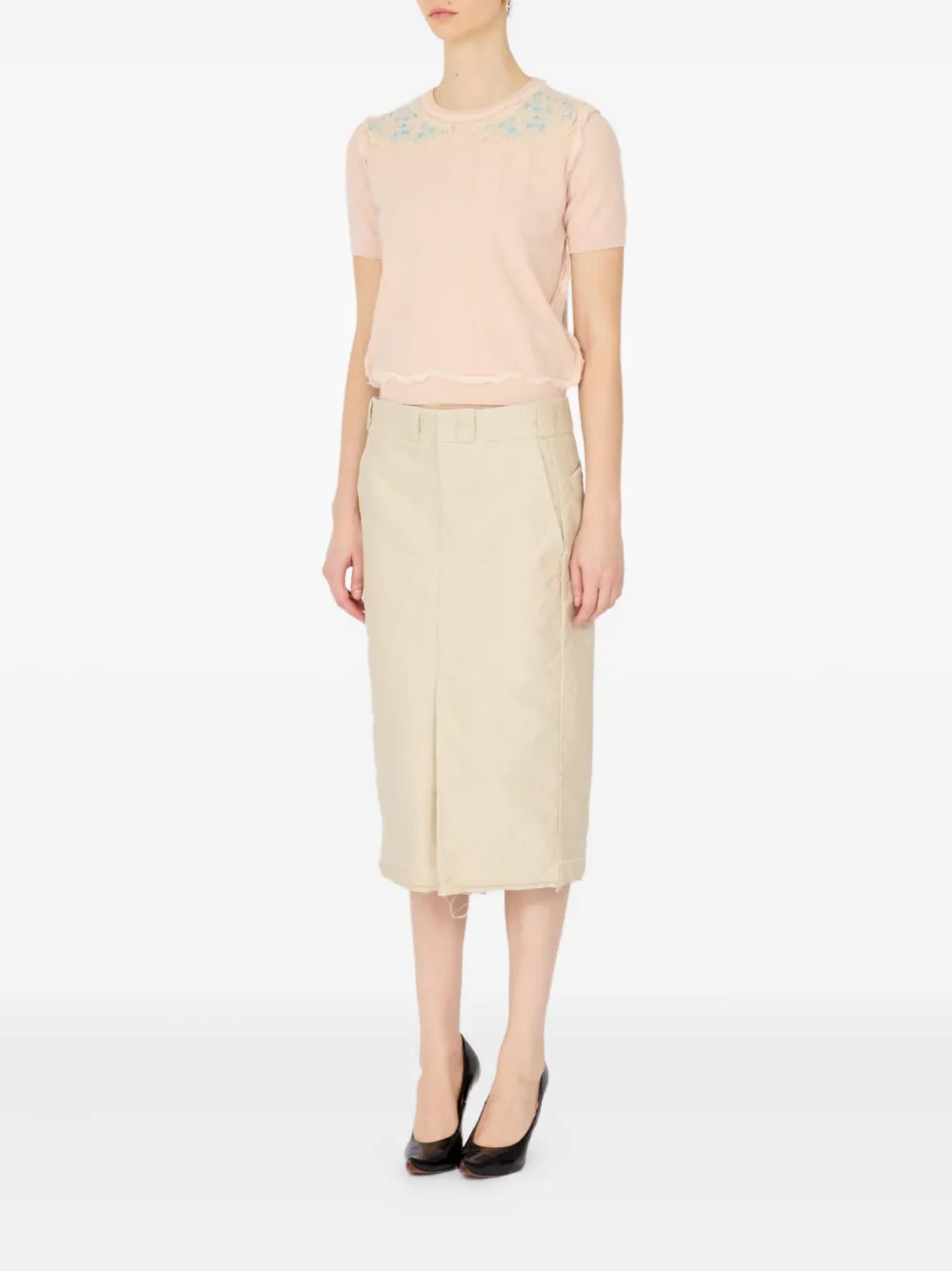 Maison Margiela High waist rok Beige