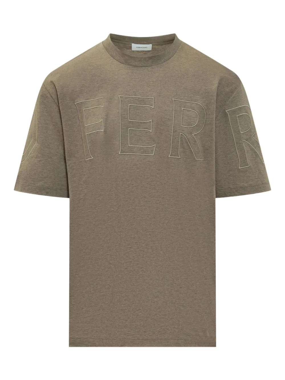 Ferragamo logo-detail cotton T-shirt Beige