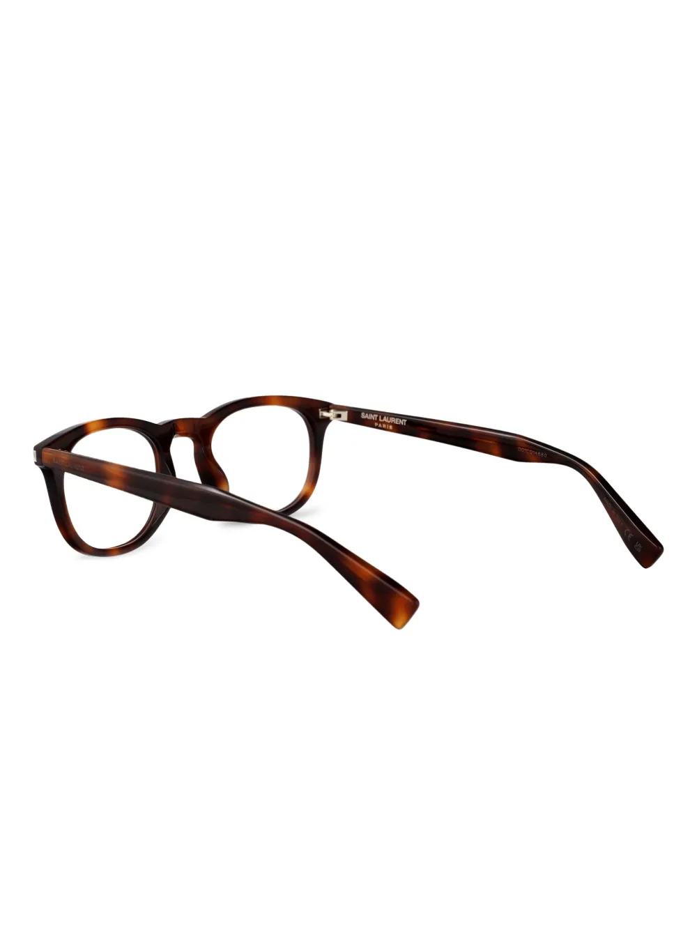 Saint Laurent Eyewear Bril met rond montuur Bruin