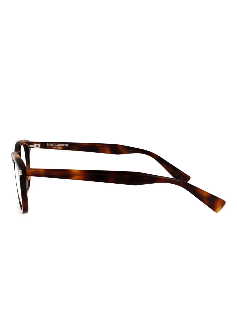 Saint Laurent Eyewear Bril met rond montuur Bruin