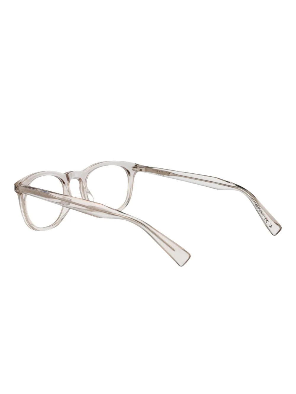 Saint Laurent Eyewear Bril met rond montuur Beige