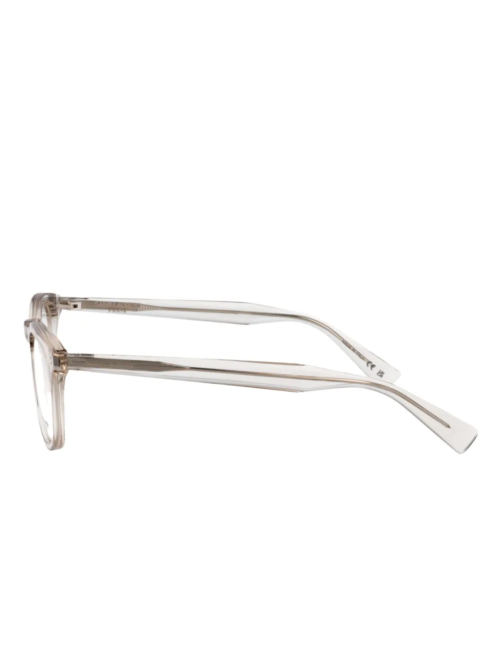 Saint Laurent Eyewear Bril met rond montuur Beige
