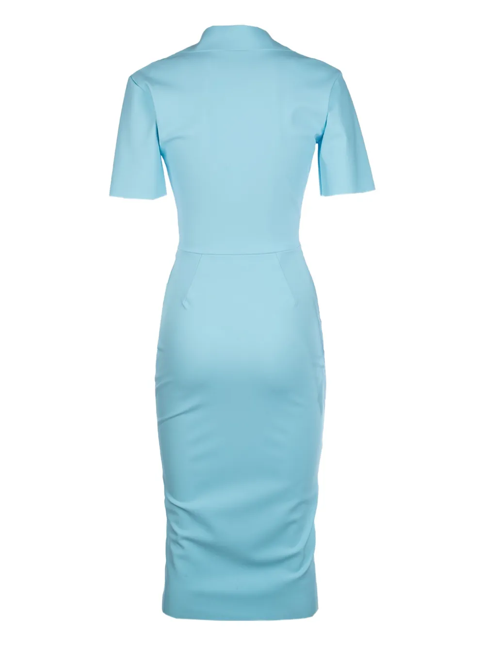 Chiara Boni La Petite Robe Shihi Short-sleeve Wrap Midi Dress In Blue