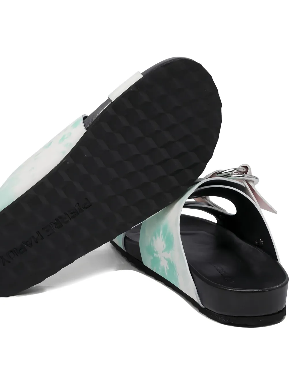 Pierre Hardy Beach Ridider tie-dye sandals Green