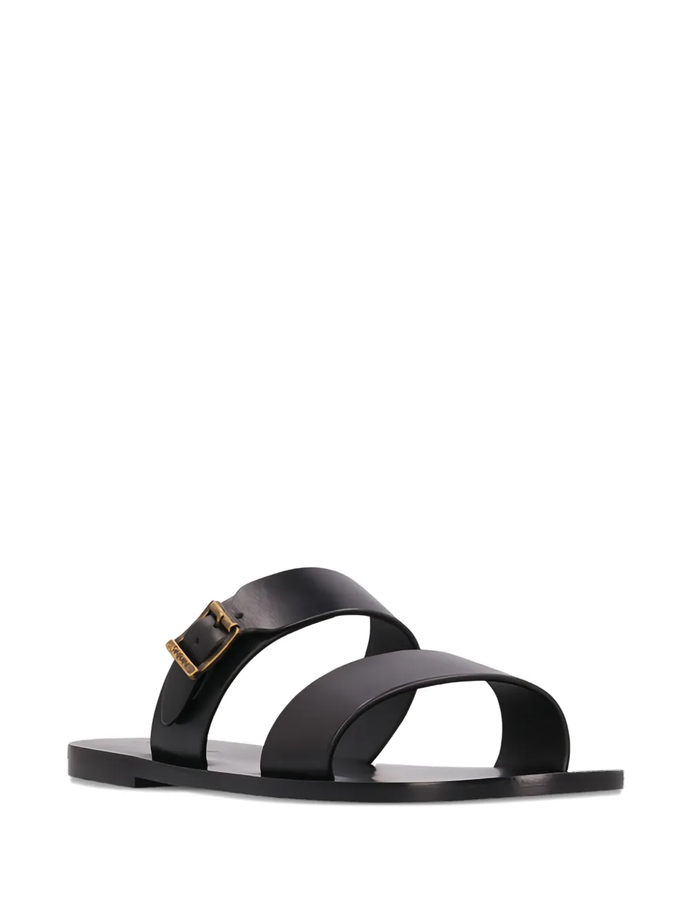 Saint Laurent IOS buckle leather sandals Black