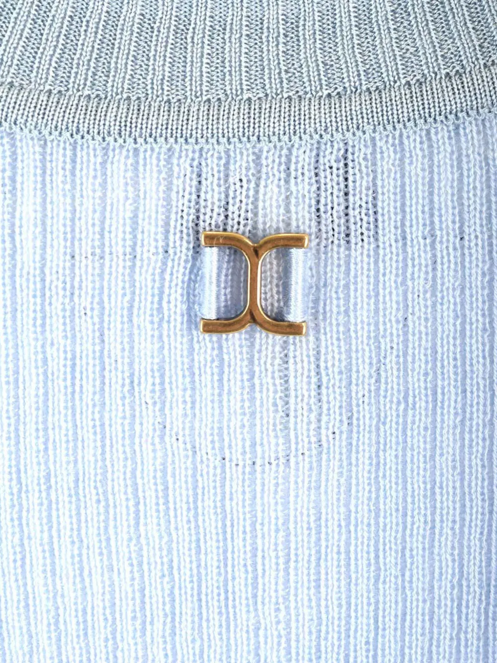 Chloé ribbed button-fastening top Blauw