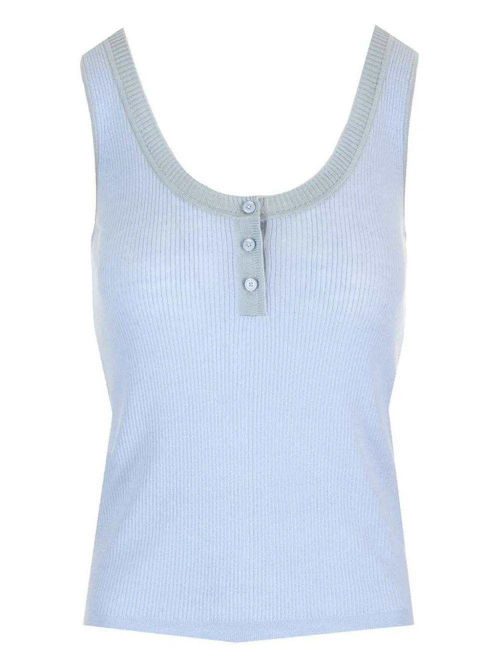 Chloé ribbed button-fastening top | Blue | Image 1