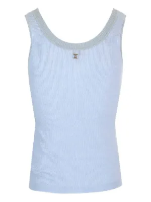 クロエタンクトップ Chloé Fitted Tank Top In Cotton Jersey & Guipure | Chloé UK