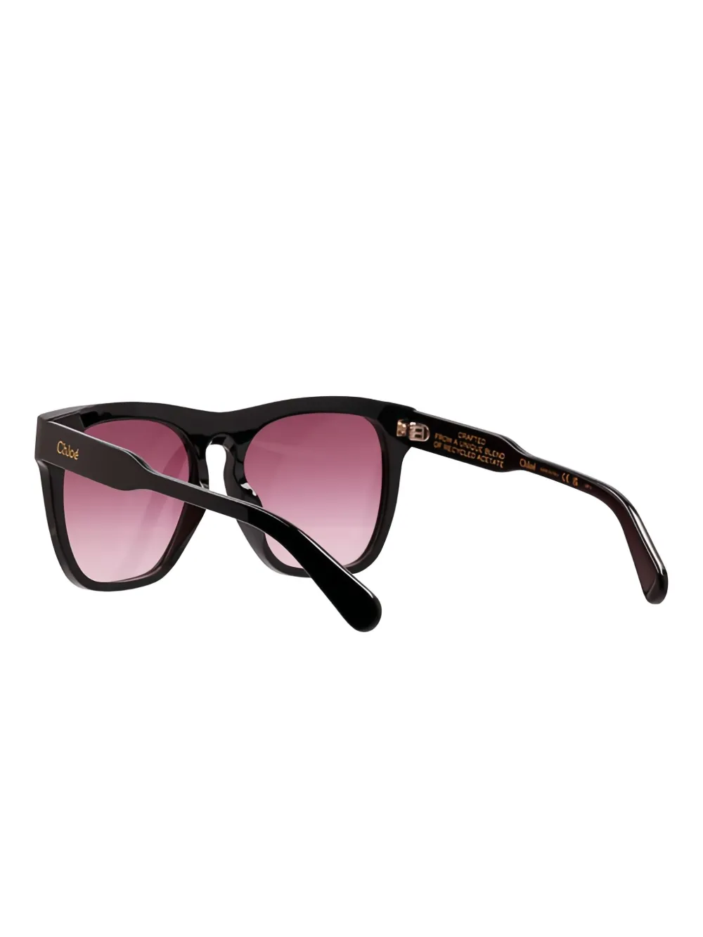 Chloé Eyewear Zonnebril met vierkant montuur Zwart