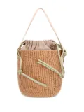 Chloé small Woodywoven bucket bag - Neutrals